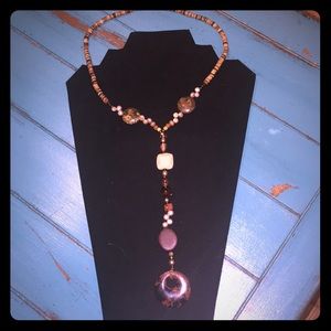 Boho Y Necklace. Hand made one of a kind